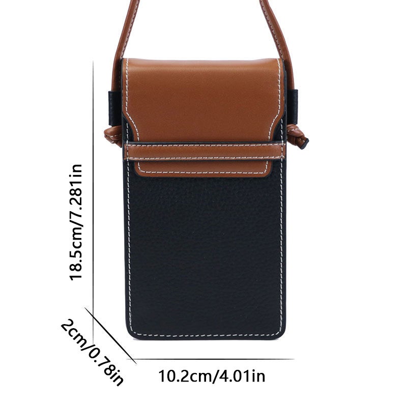 First-Layer Cowhide Shoulder Crossbody Mobile Phone Bag Fashionable And Simple Genuine Leather Multifunctional Mobile Phone Wallet - Image 5